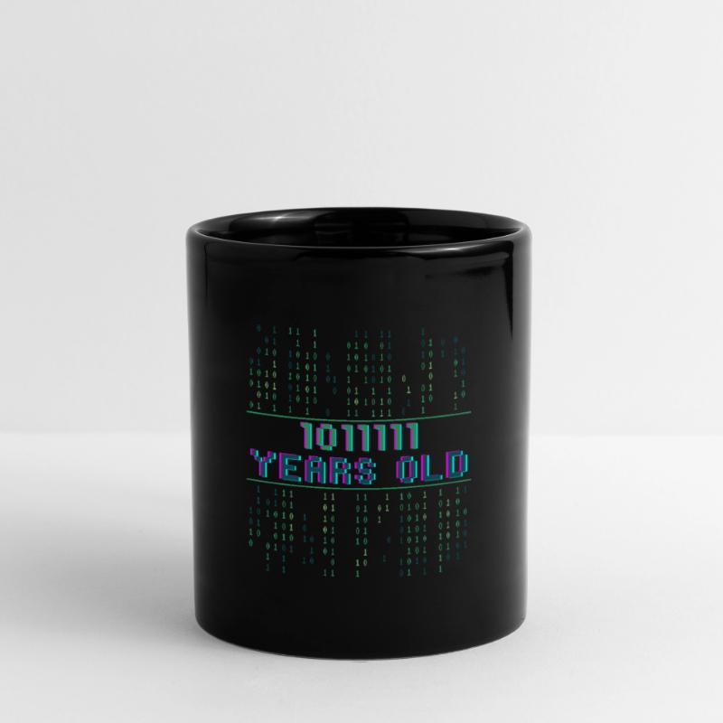 95e anniversaire 95 ans codeur de code binaire Mug uni