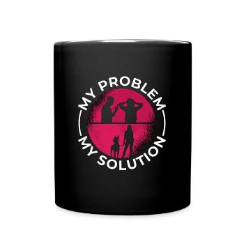 Belgian Malinois Lover My Problem My Pictogram Mom - Full Colour Mug - black - Front