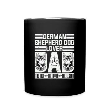 German Shepherd Dog Lover Dad The Idol Working GSD - Tasse einfarbig - Schwarz - Vorne