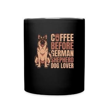 German Shepherd Dog Coffee Dog Owner Coffee Lover - Full Colour Mug - black - Front