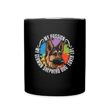 German Shepherd Dog My Passion My Belgian Shepherd - Tasse einfarbig - Schwarz - Vorne