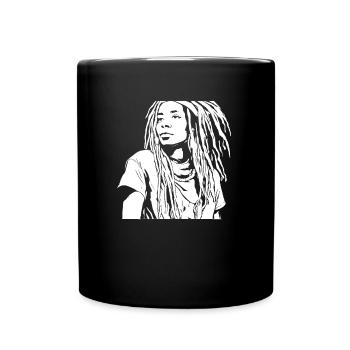 Rasta Hair Dreadlocks Dreads - Full Colour Mug - black - Front