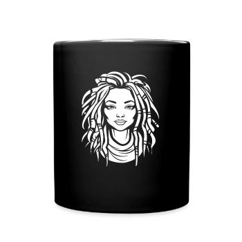 Rasta Hair Dreadlocks Dreads - Full Colour Mug - black - Front