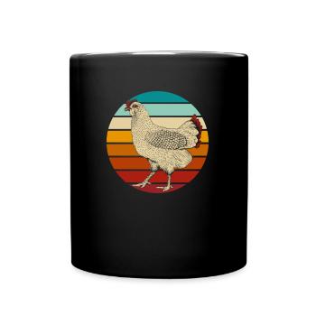 Chicken Hen - Full Colour Mug - black - Front