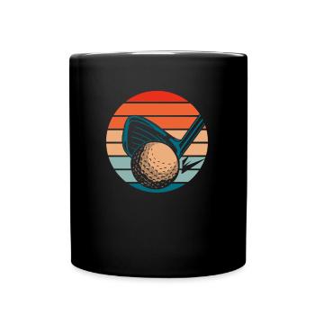 Golf Golfer Golfen - Tasse einfarbig - Schwarz - Vorne