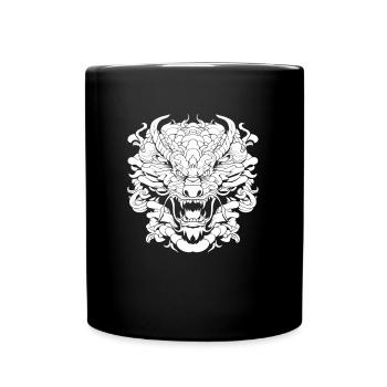 Jahr Des Drachen 2024 - Tasse einfarbig - Schwarz - Vorne