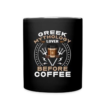 Amoureux de la mythologie grecque avant l’amateur de café antique - Mug uni - noir - Devant