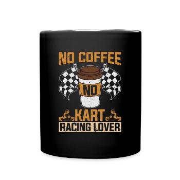 Amateur de courses de karts Pas de café Pas d’amateur de café de kart - Mug uni - noir - Devant