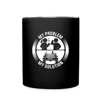 Off-Road Racing Lover My Problem My Pictogram Dad - Full Colour Mug - black - Front