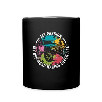 Off-Road Racing Lover My Passion My Off Road Race - Tasse einfarbig - Schwarz - Vorne