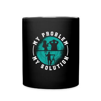 Painter My Problem My Solution Pictogram Dad Mom - Tasse einfarbig - Schwarz - Vorne