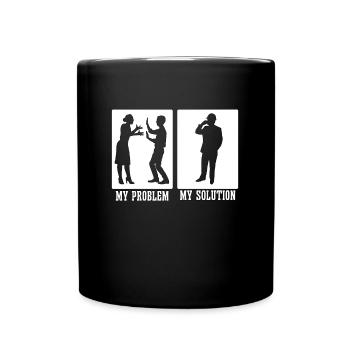 Civil Engineer My Problem My Pictogram Dad Mom - Tasse einfarbig - Schwarz - Vorne