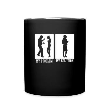 Civil Engineer My Problem My Pictogram Mom Dad - Tasse einfarbig - Schwarz - Vorne
