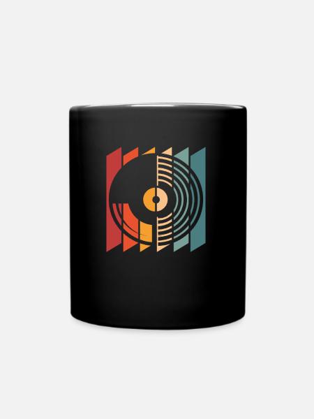 Schallplatte Vinyl Plattensammler - Tasse einfarbig - Schwarz