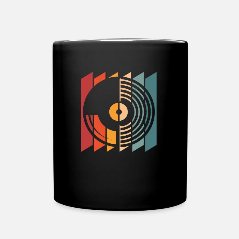 Schallplatte Vinyl Plattensammler - Tasse einfarbig - Schwarz