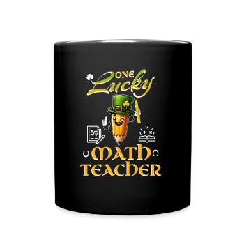 One Lucky Math Teacher - Tasse einfarbig - Schwarz - Vorne