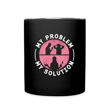 Finisseur de béton Mon problème Mon pictogramme Maman Papa - Mug uni - noir - Devant