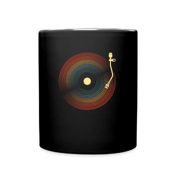 Collectionneur de disques vinyles - Mug uni - noir - Devant
