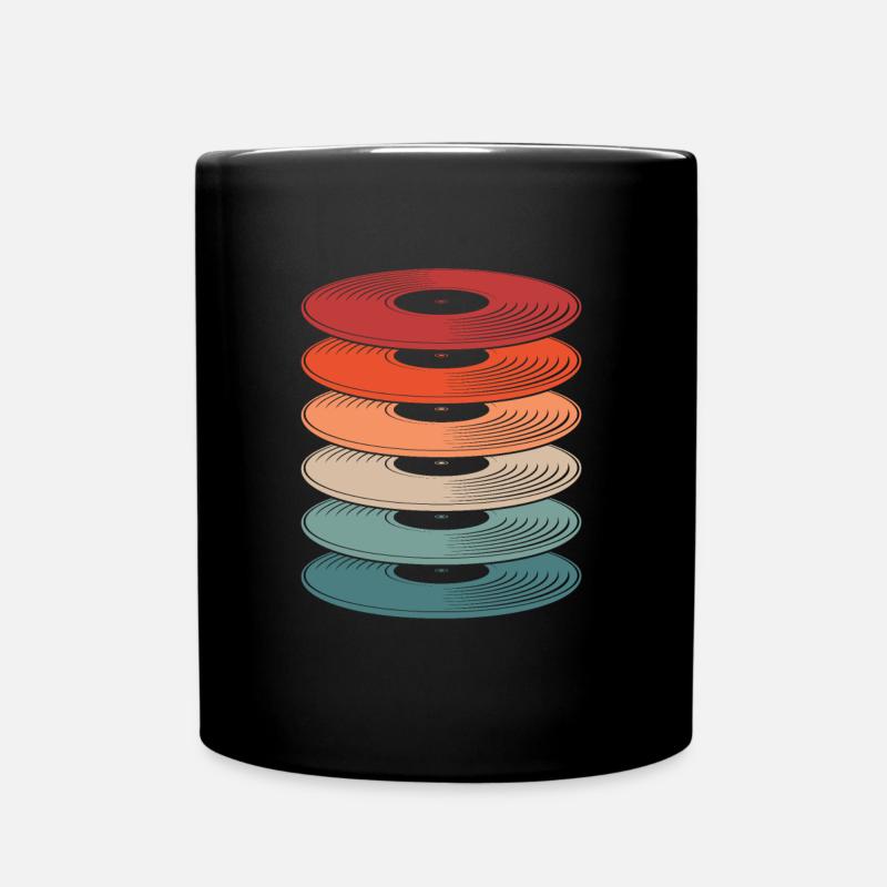 Vinyl Record Collector - Full Colour Mug - black