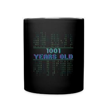 9th Birthday 9 Years Old Binary Code Computer Science - Full Colour Mug - black - Front