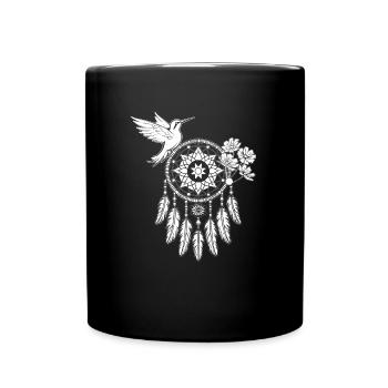 Hummingbird Dream Catcher - Full Colour Mug - black - Front