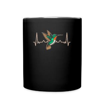 Colibri ECG ECG Rythme cardiaque - Mug uni - noir - Devant