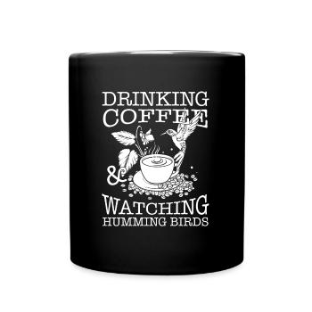 Hummingbird Coffee Bird - Full Colour Mug - black - Front