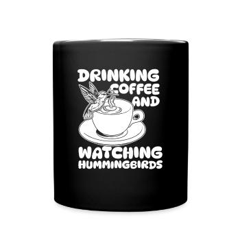Hummingbird Coffee Bird - Full Colour Mug - black - Front
