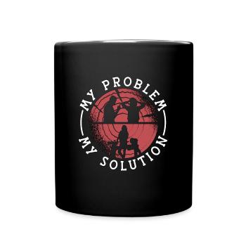 Woodturner My Problem My Pictogram Mom Carpentry - Full Colour Mug - black - Front