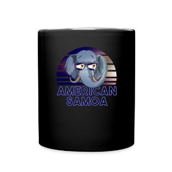 Amerikanisch-Samoa - Tasse einfarbig - Schwarz - Vorne