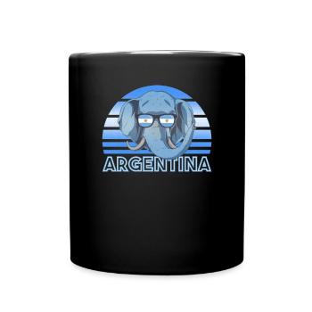 Argentinien - Tasse einfarbig - Schwarz - Vorne