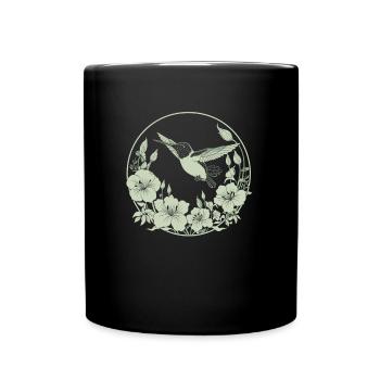 Fleurs de colibri - Mug uni - noir - Devant