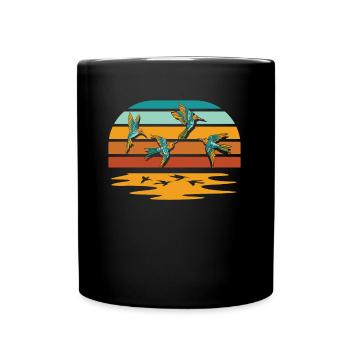 Kolibri - Tasse einfarbig - Schwarz - Vorne