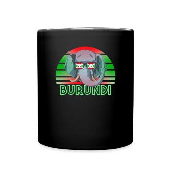 Burundi - Tasse einfarbig - Schwarz - Vorne