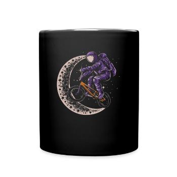 Bmx Bmx Biker Demi-Lune Astronaute - Mug uni - noir - Devant