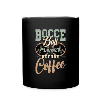 Joueur de pétanque avant l’amateur de café pétanque - Mug uni - noir - Devant