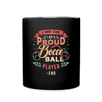 Joueur de pétanque Une histoire courte Je suis un amateur de pétanque - Mug uni - noir - Devant