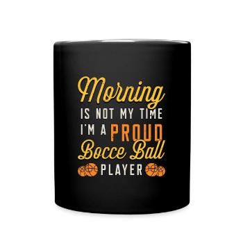 Joueur de pétanque Le matin n’est pas mon heure Pétanque - Mug uni - noir - Devant