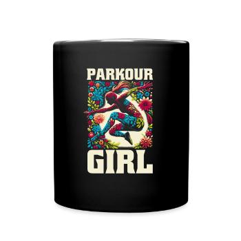 Parkour Parkour Fille - Mug uni - noir - Devant