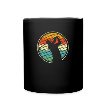 Golf Golfer Golfen - Tasse einfarbig - Schwarz - Vorne