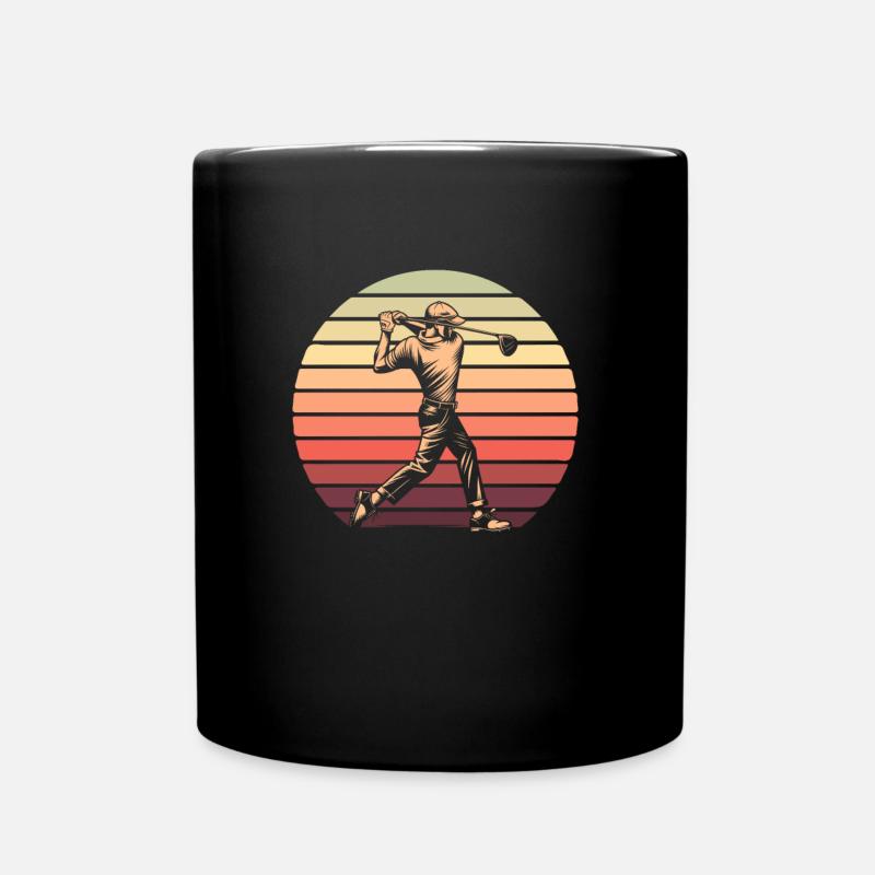 Golf Golfer Golfen - Tasse einfarbig - Schwarz