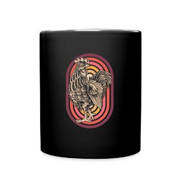 Poule de poulet - Mug uni - noir - Devant