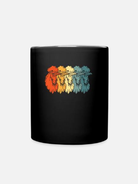 Huhn Henne - Tasse einfarbig - Schwarz