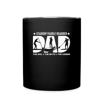 StandUp Paddle Boarder Dad The Idol Water Sports - Full Colour Mug - black - Front