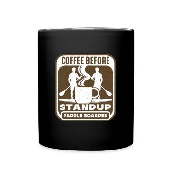 StandUp Paddle Boarder Coffee Water Sports Coffee - Full Colour Mug - black - Front