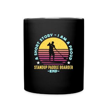 StandUp Paddle Boarder A Short Story Paddleboarder - Full Colour Mug - black - Front