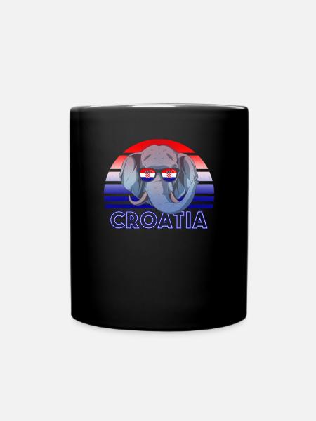 Kroatien - Tasse einfarbig - Schwarz