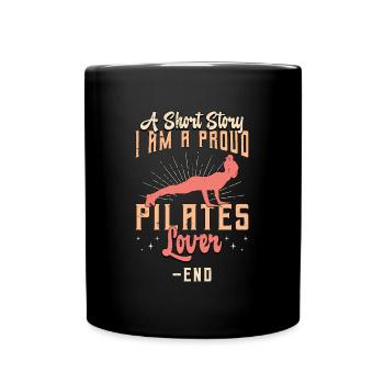 Amateur de Pilates Une petite histoire Je suis un coach de Pilates - Mug uni - noir - Devant