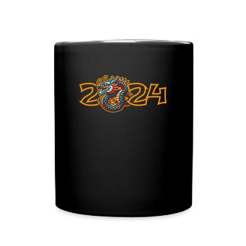 Année du Dragon 2024 drôle - Mug uni - noir - Devant