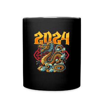 Année du Dragon 2024 Drôle - Mug uni - noir - Devant